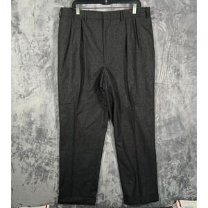 Vintage O'Connell's Dress Pants Mens 40 Tall (36x32) Gray Tweed Pleated Wool